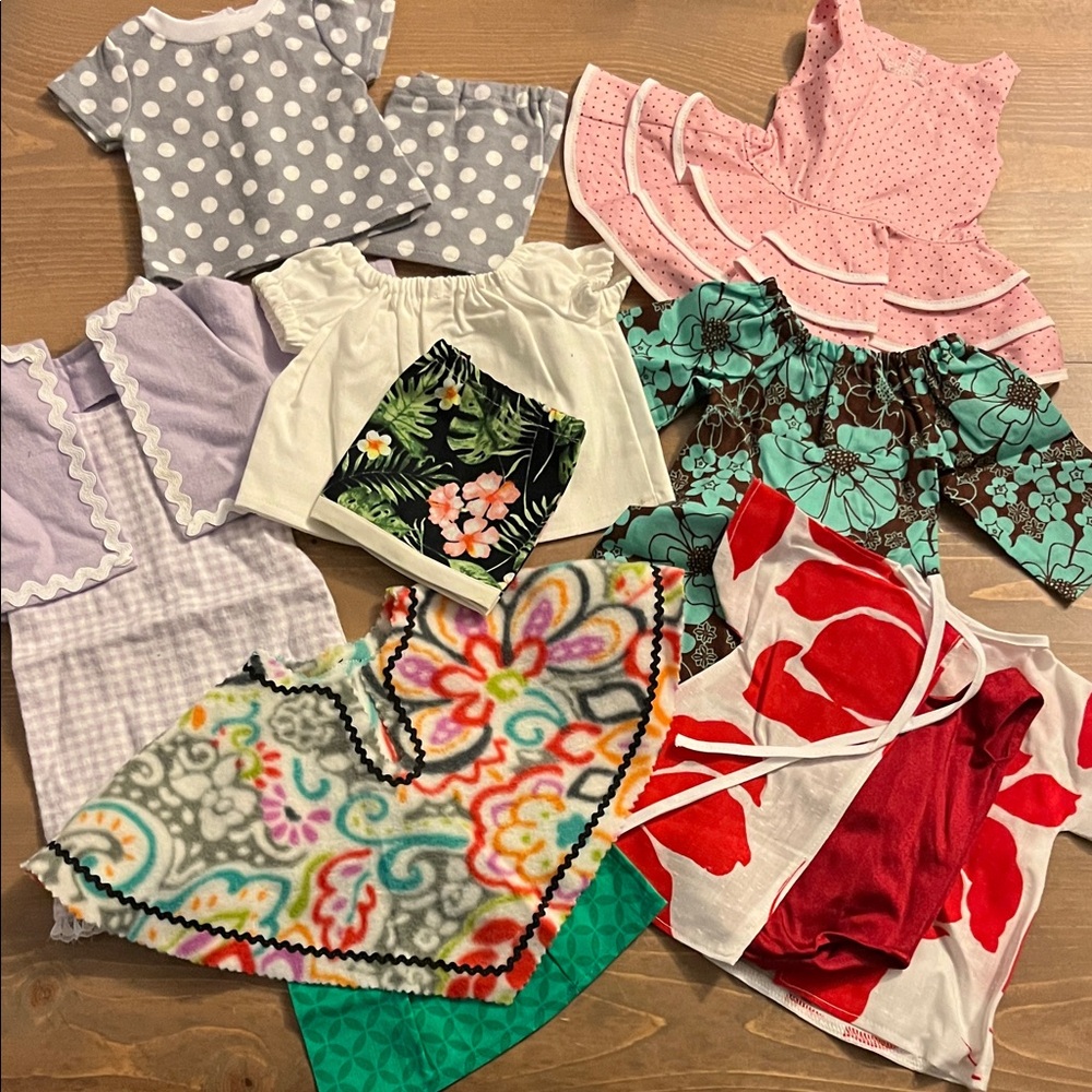 Lot of Handmade Doll Clothes for 18” Doll